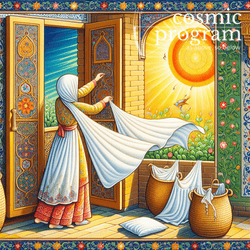 47°, Moon in Taurus, Persian Miniature Painting artwork