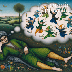 154°, South Node in Virgo, Persian Miniature Painting artwork