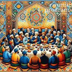 219°, Mars in Scorpio, Persian Miniature Painting artwork