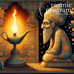 250°, Sun in Sagittarius, Persian Miniature Painting artwork