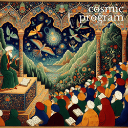 281°, Saturn in Capricorn, Persian Miniature Painting artwork