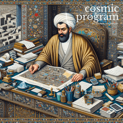 315°, Chiron in Aquarius, Persian Miniature Painting artwork