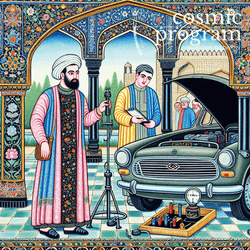 325°, Venus in Aquarius, Persian Miniature Painting artwork
