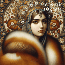 343°, Lilith in Pisces, Persian Miniature Painting artwork