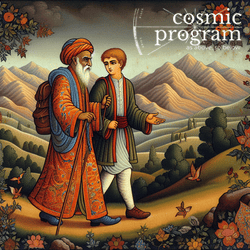 348°, Jupiter in Pisces, Persian Miniature Painting artwork