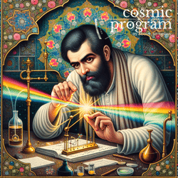 358°, Jupiter in Pisces, Persian Miniature Painting artwork