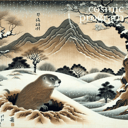 254°, Ascendant in Sagittarius, Traditional Japanese Art artwork