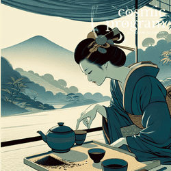 298°, North Node in Capricorn, Traditional Japanese Art artwork