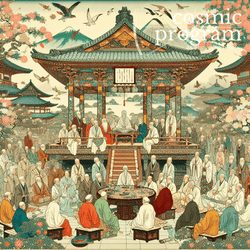 341°, North Node in Pisces, Traditional Japanese Art artwork