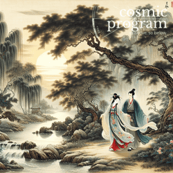 3°, Moon in Aries, Traditional Chinese Art artwork