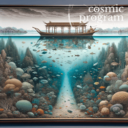 60°, North Node in Gemini, Traditional Chinese Art artwork