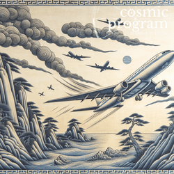 69°, North Node in Gemini, Traditional Chinese Art artwork