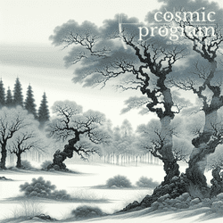 85°, South Node in Gemini, Traditional Chinese Art artwork