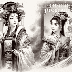 125°, Ascendant in Leo, Traditional Chinese Art artwork
