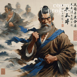 127°, Neptune in Leo, Traditional Chinese Art artwork