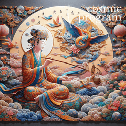 182°, Mercury in Libra, Traditional Chinese Art artwork