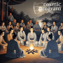 183°, North Node in Libra, Traditional Chinese Art artwork
