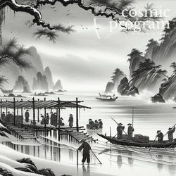 195°, Mars in Libra, Traditional Chinese Art artwork