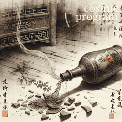 211°, Moon in Scorpio, Traditional Chinese Art artwork