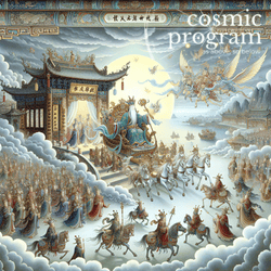 237°, North Node in Scorpio, Traditional Chinese Art artwork