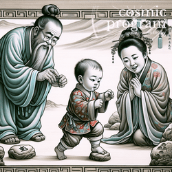 243°, Midheaven in Sagittarius, Traditional Chinese Art artwork