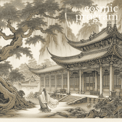 293°, Mercury in Capricorn, Traditional Chinese Art artwork