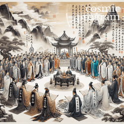 341°, Ascendant in Pisces, Traditional Chinese Art artwork