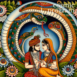 13°, Neptune in Aries, Indian Phad Painting artwork