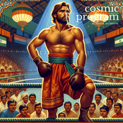 20°, Mars in Aries, Indian Phad Painting artwork