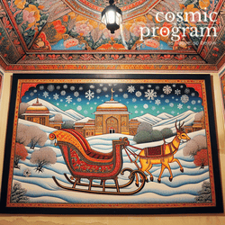 37°, Neptune in Taurus, Indian Phad Painting artwork