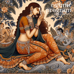 57°, Ascendant in Taurus, Indian Phad Painting artwork