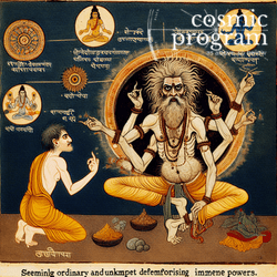 143°, Venus in Leo, Indian Phad Painting artwork