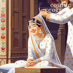 161°, Midheaven in Virgo, Indian Phad Painting artwork