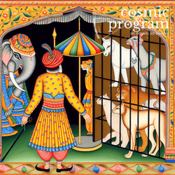 172°, Jupiter in Virgo, Indian Phad Painting artwork