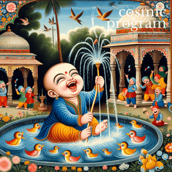 201°, Midheaven in Libra, Indian Phad Painting artwork