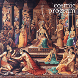238°, Mars in Scorpio, Indian Phad Painting artwork