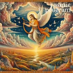 278°, Midheaven in Capricorn, Indian Phad Painting artwork
