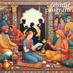 298°, Venus in Capricorn, Indian Phad Painting artwork