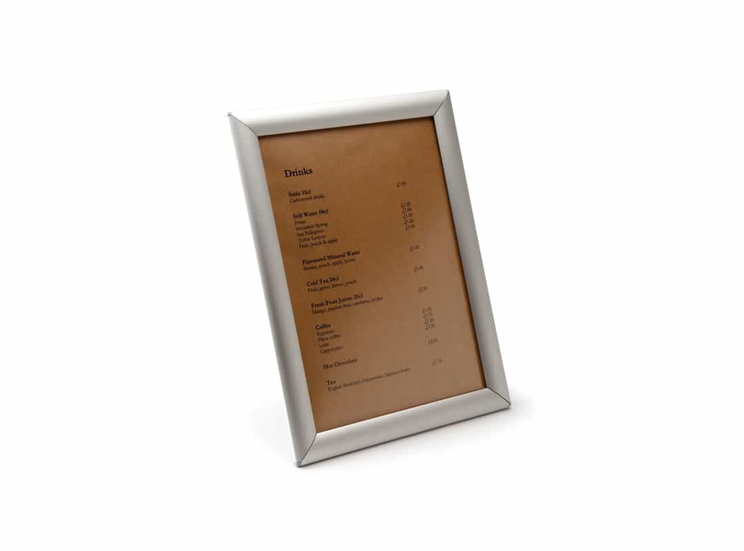 MEN010 - A5 Freestanding Anodised Grip Frame