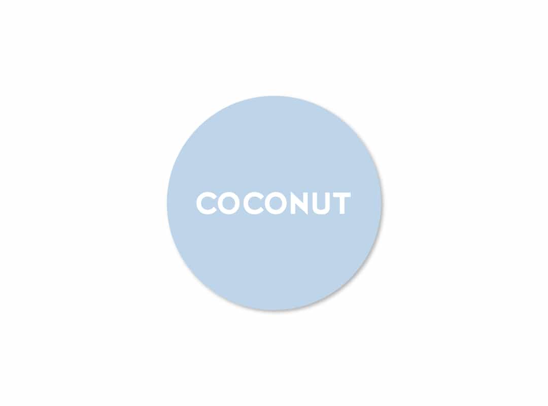 MLK002 - Coconut Milk Circle Sticker