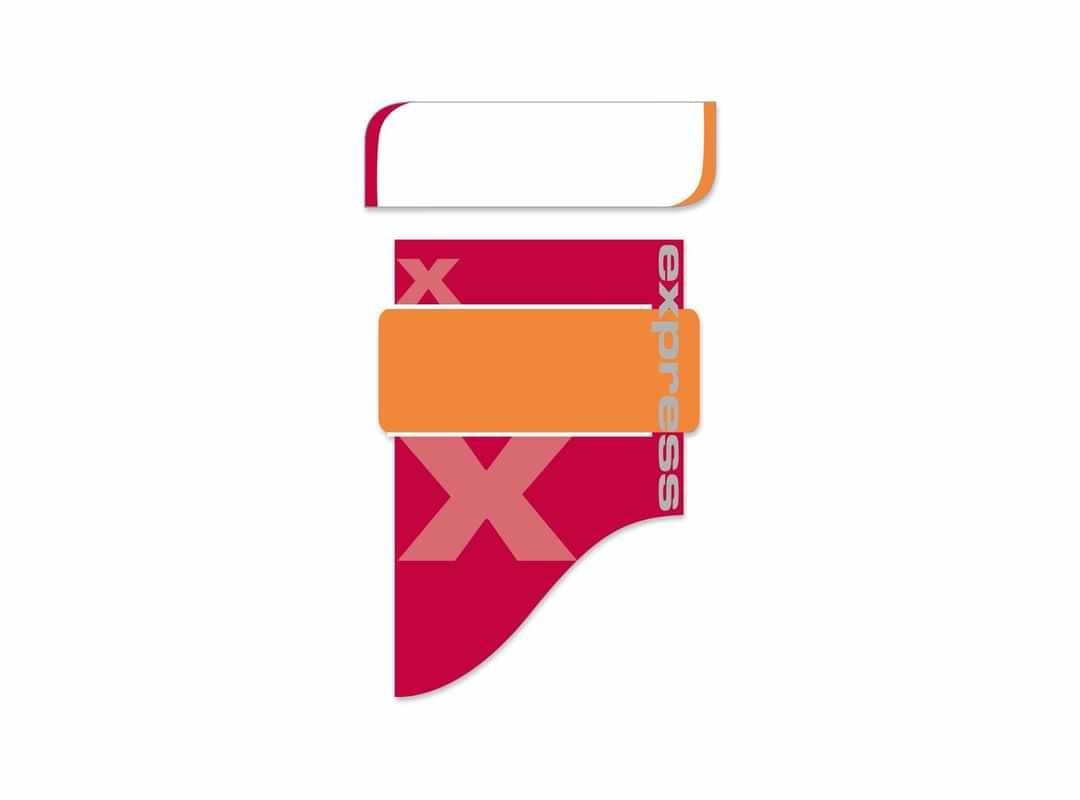 EXP001 - Express Red Small 8 p/s Label(This Product Is Being Discontinued - Order Now While Stock Lasts)