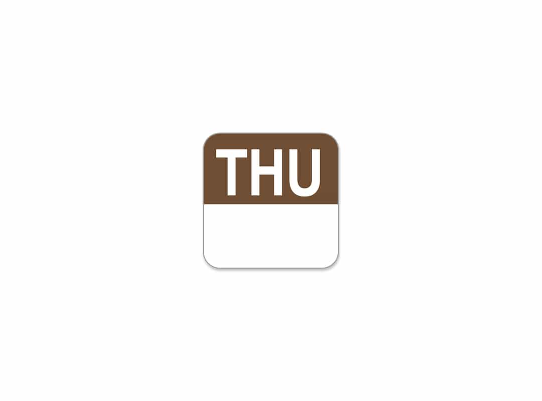6004 - 25mm Thursday Day label