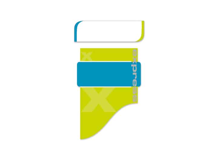 EXP003 - Express Green Small 8 p/s Label(This Product Is Being Discontinued - Order Now While Stock Lasts)