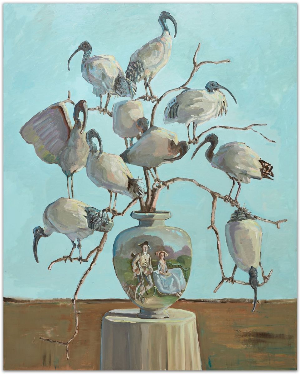 Jane Guthleben - Dutch Still Life With Australian White Ibis and Mr and Mrs Andrews