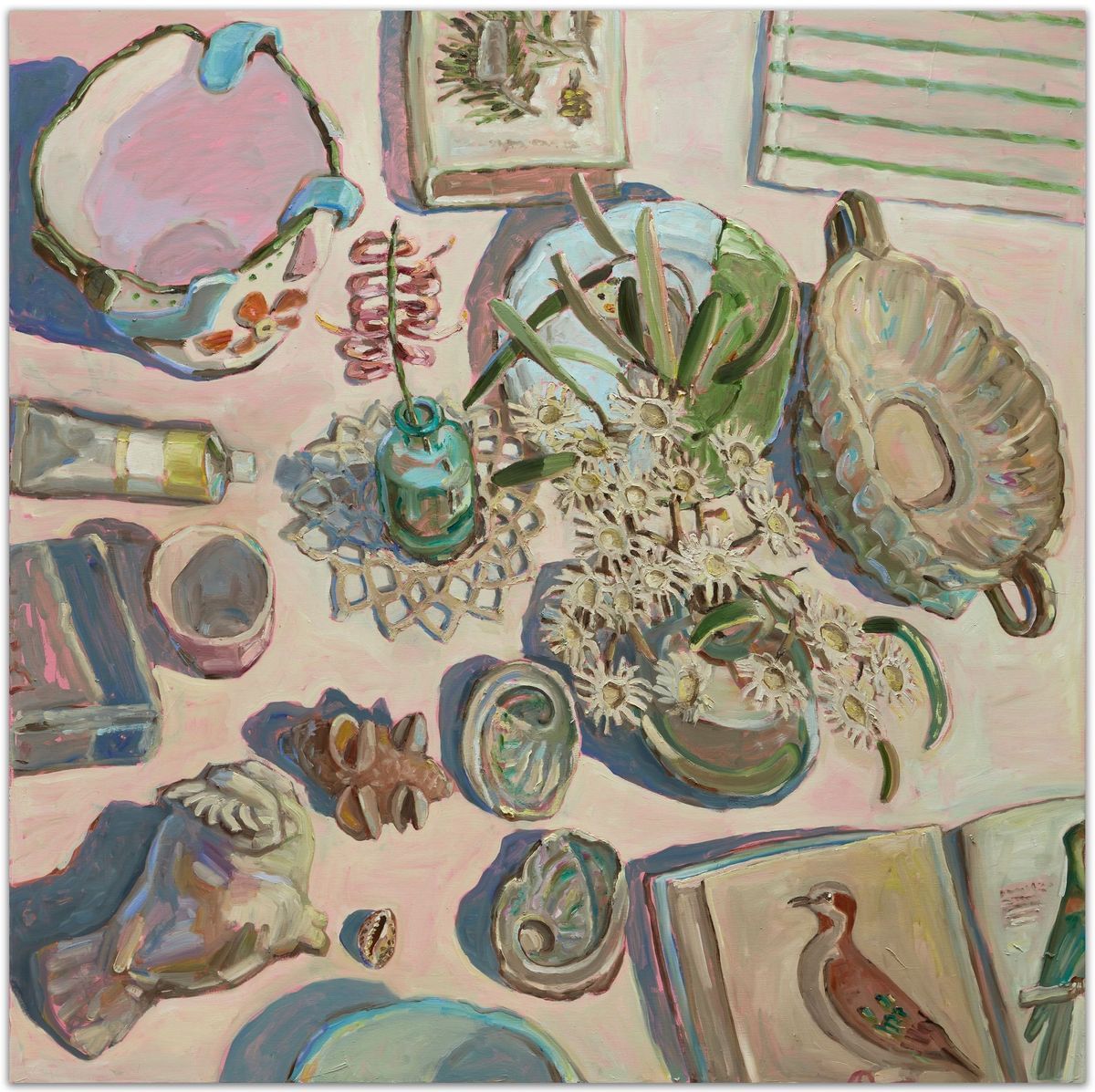 Jane Guthleben - Still Life With Studio Objects and Abalone Shells