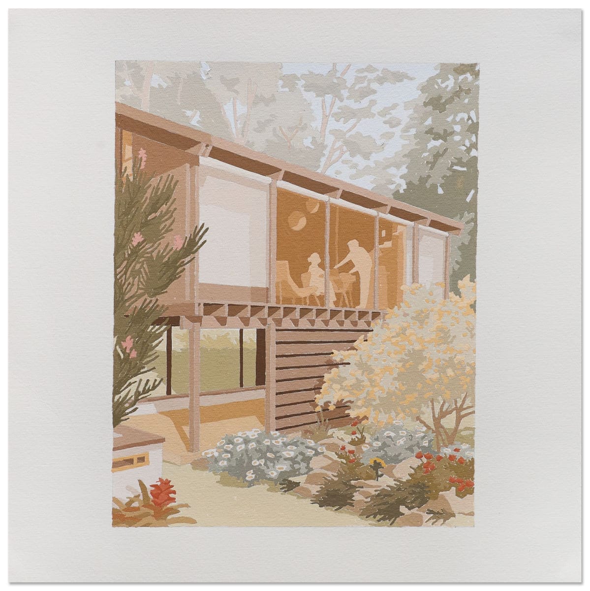 Eliza Gosse - Flannel Flowers Under the Wattle Tree (study)