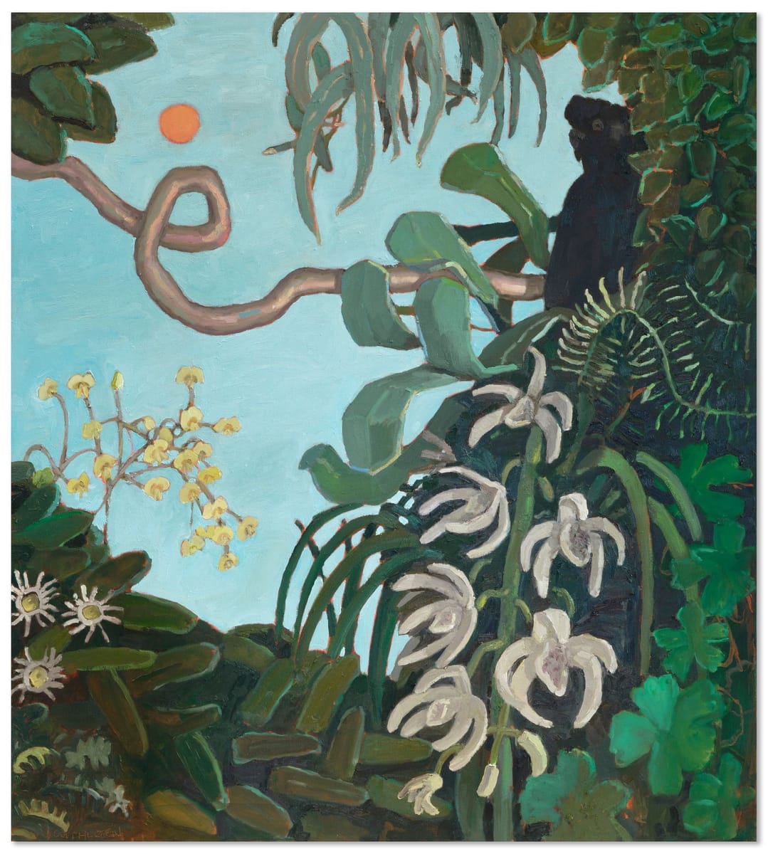 Jane Guthleben - Bush Jungle with Black Cockatoo, after Rousseau