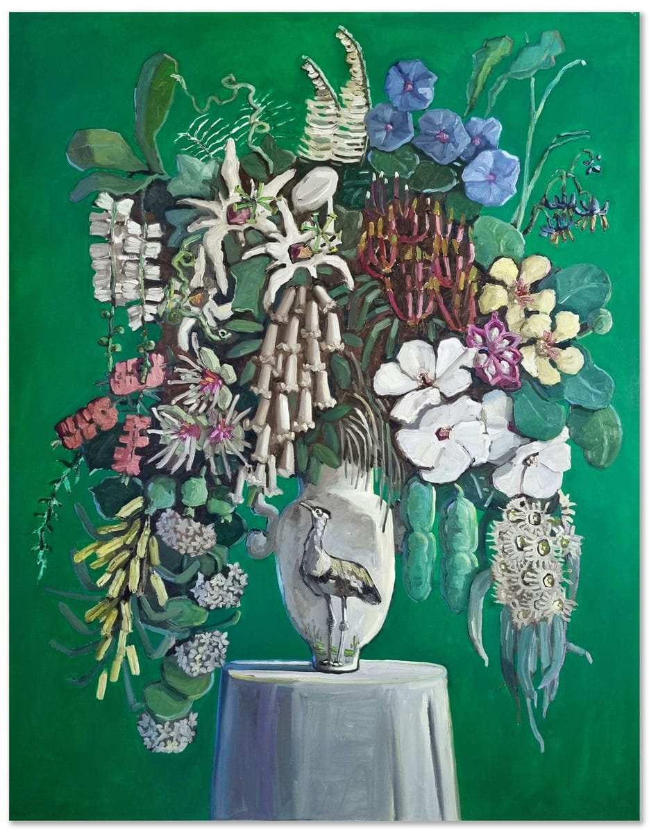 Jane Guthleben - Emerald Arrangement and a Bustard