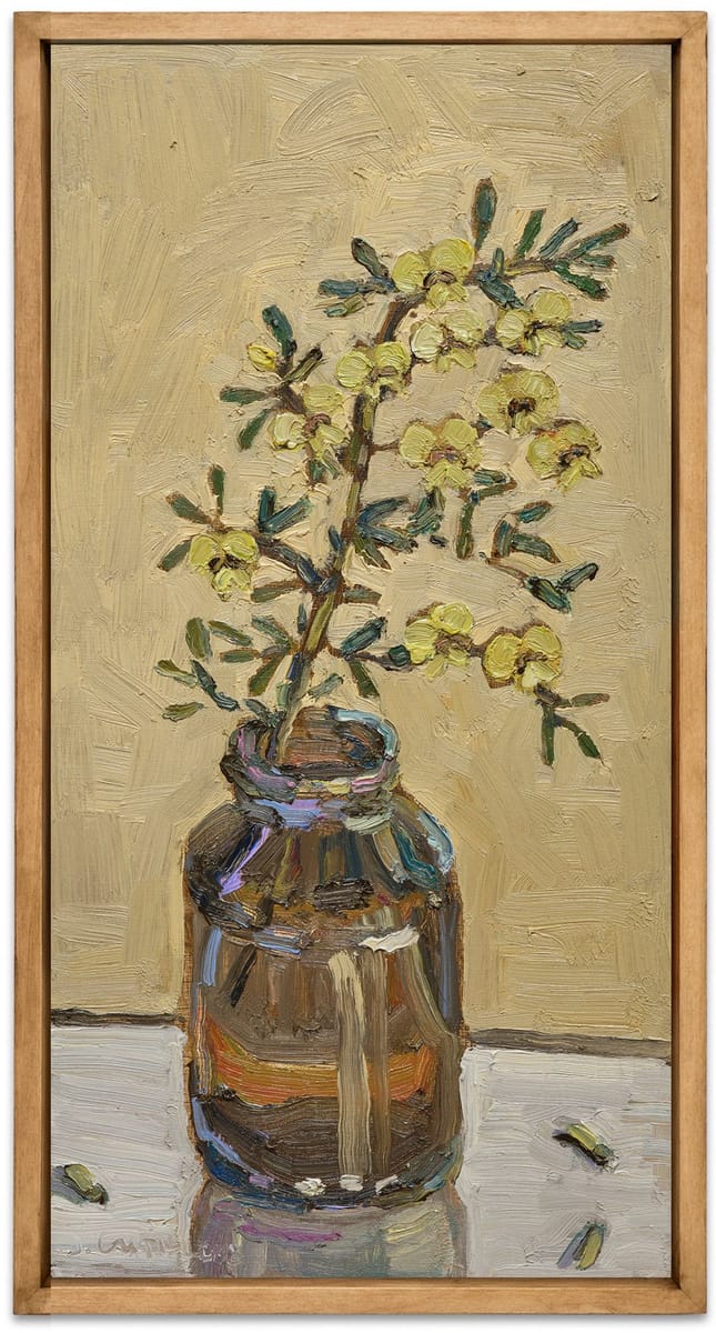 Jane Guthleben - Study with Yellow Peas and a Brown Bottle