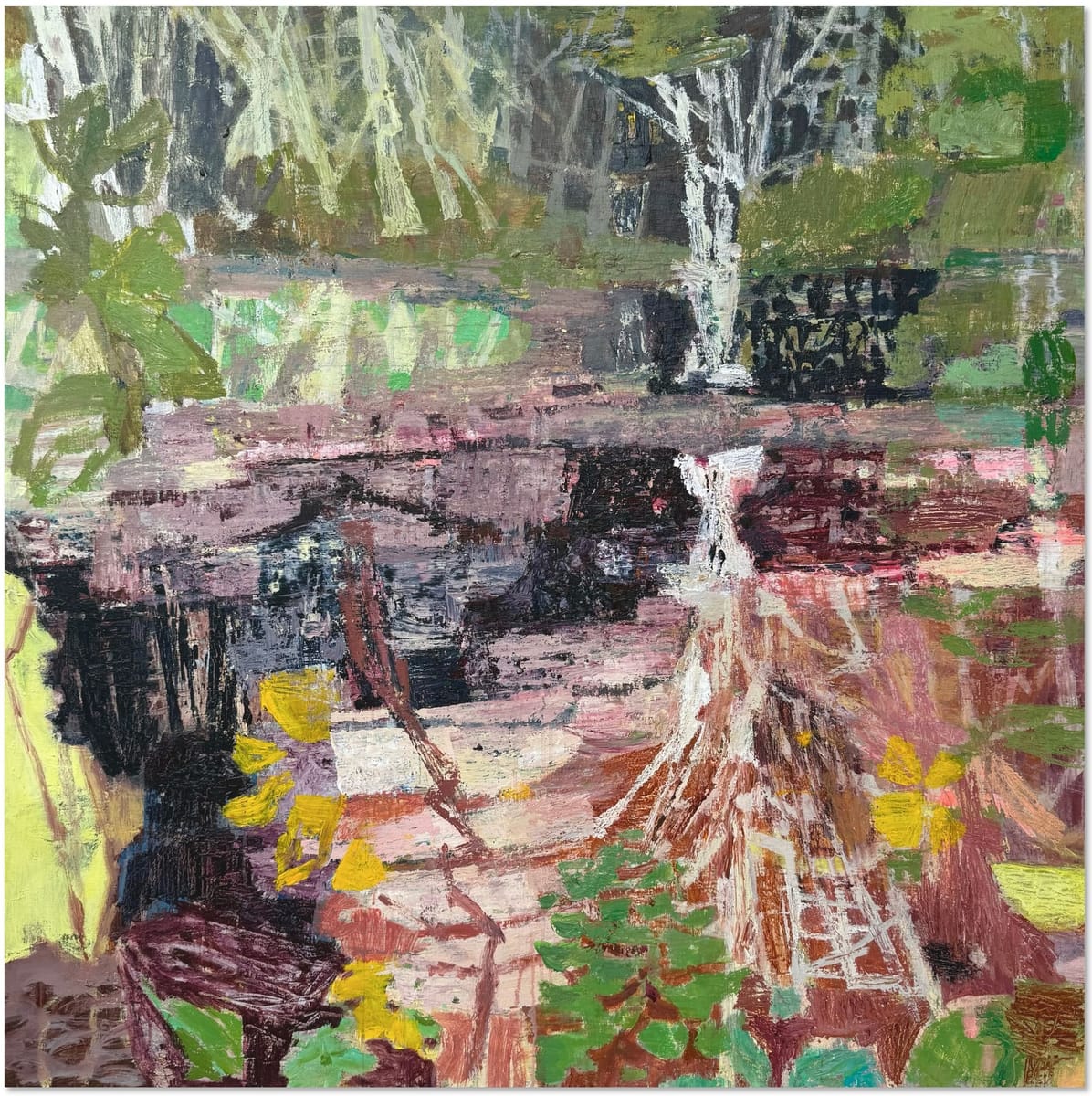 JL Marigold marsh 2025 acrylic on linen 130x130cm